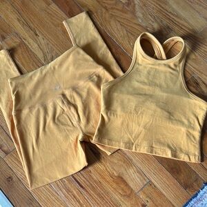 Beyond Yoga Mustard Yellow Set